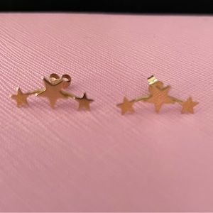 Gold tone star earrings